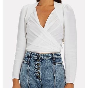 Ronny Kobo White Tie Top NWOT